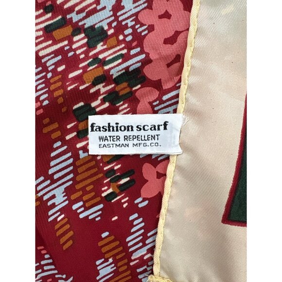 Water Repellent Vintage Japanese Silk Acetate Fashion Scarf Eastman Mfg Headwear - Picture 2 of 5